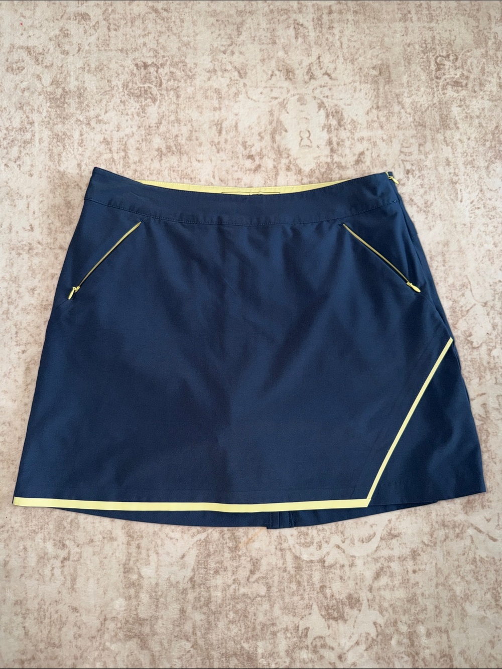 Izod Navy Skort with Yellow Trim